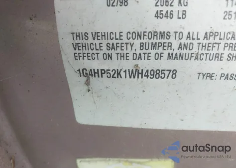 2004 Buick Lesabre Limited из США, поврежденный, VIN 1G4HR54K644113365